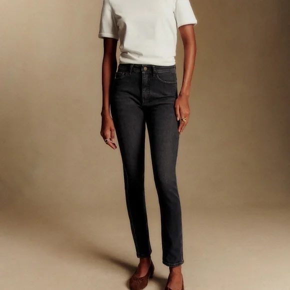 Sézane Slim Parfait Grey - Tall - Size 4 (36 in FR) 27” waist, 31.5” inseam - Picture 1 of 7